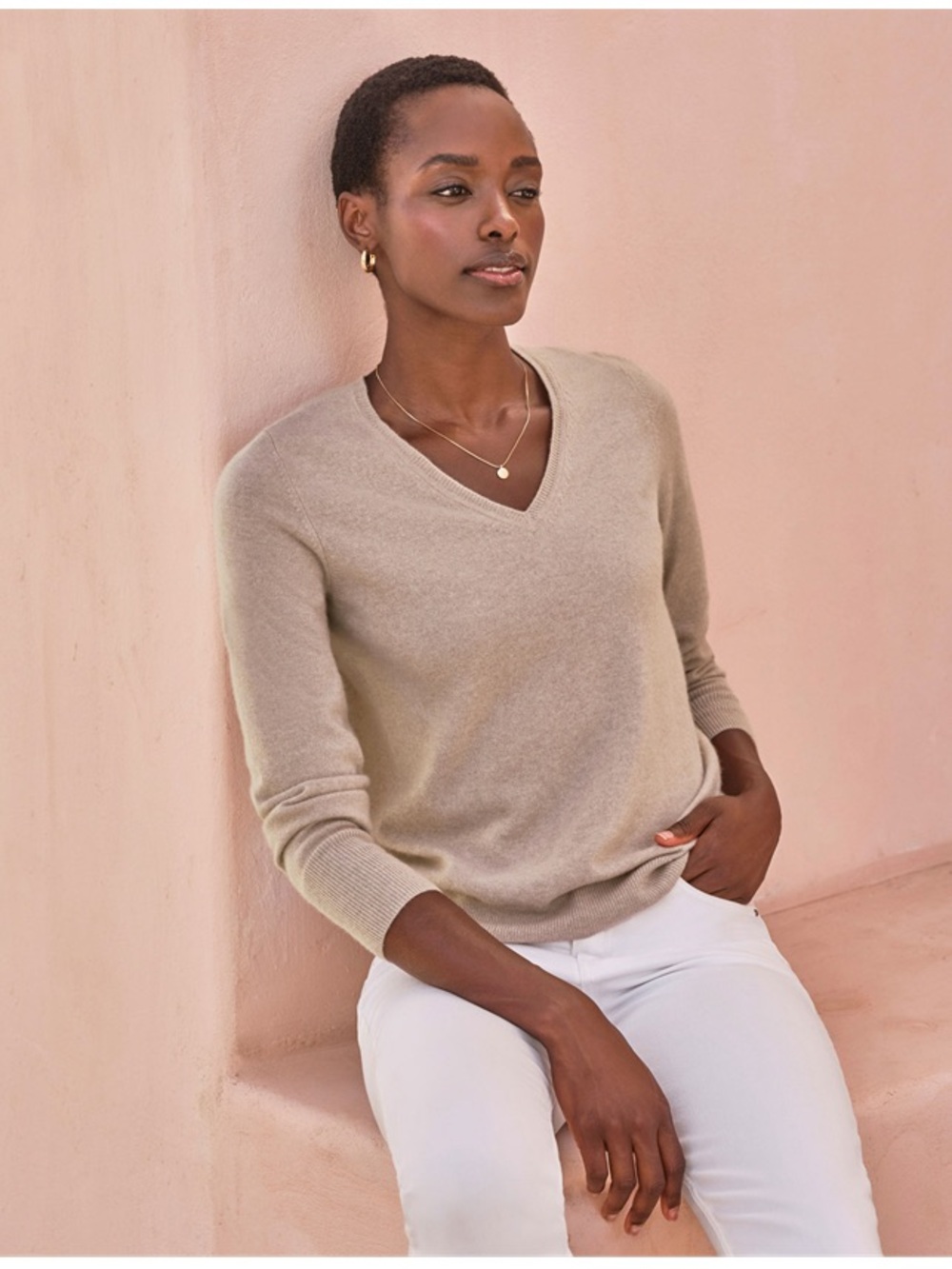 Saks Fifth Avenue Cashmere V Neck Sweater